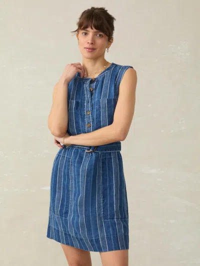Faherty Avalon Dress In Dockside Stripe