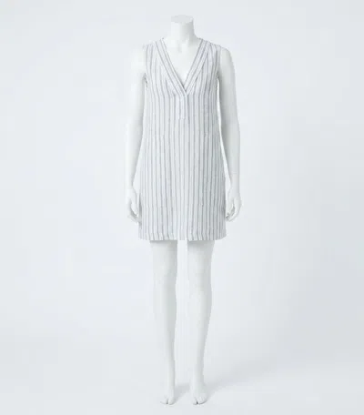 Faherty Azure Mini Dress In Oceanside Stripe In White