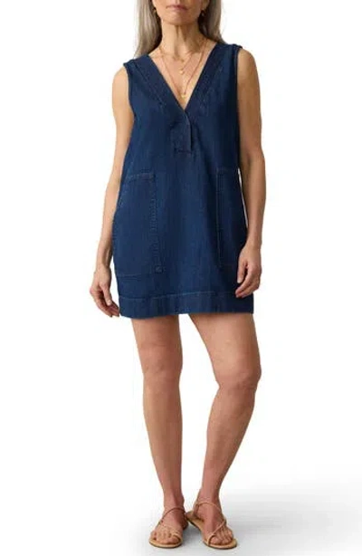 Faherty Azure V-neck Sleeveless A-line Minidress In Multi