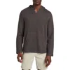 Faherty Herringbone French Terry Beach Hoodie In Washed Black