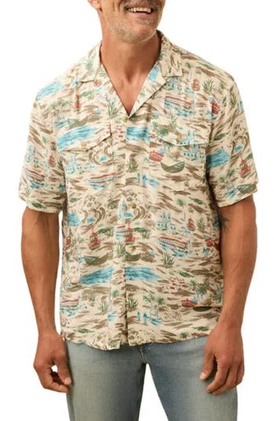 Faherty Bali Camp Shirt In Multi