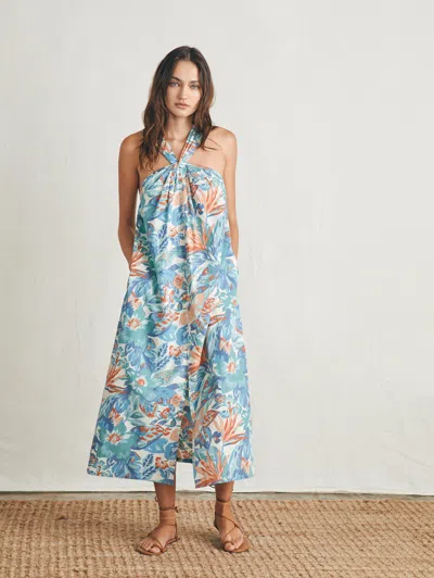 Faherty Bay Twist Dress In Paradise Blossom Floral