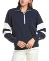 Faherty Beach Quarter Zip Fleece Pullover In Blue