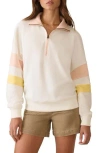 Faherty Beach Quarter Zip Fleece Pullover In Multi