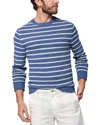 Faherty Beach Stripe Sweater In Blue