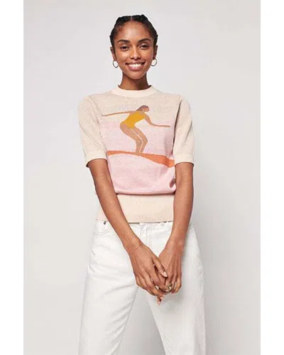 Faherty Beach Surf Sweater T-shirt In Pink