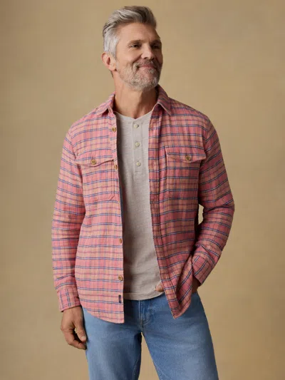 Faherty Belmar Workshirt In Pink