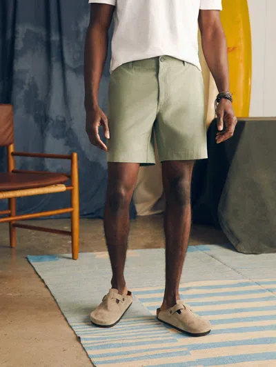 Faherty Belt Loop All Day Shorts (7") In Olive