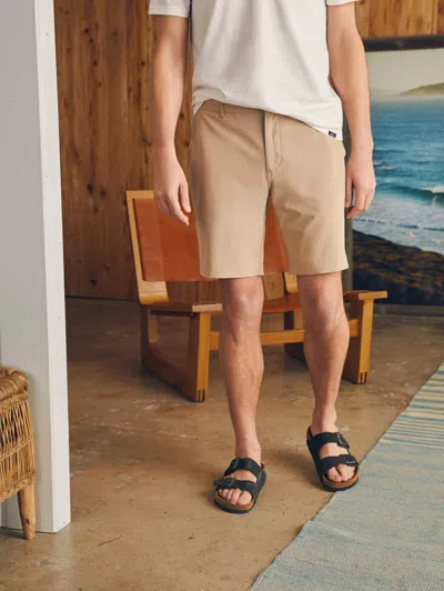 Faherty Belt Loop All Day Shorts (9") In Khaki