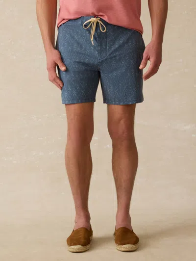 Faherty Biarritz Boardshort In Atlantic Waves Ikat
