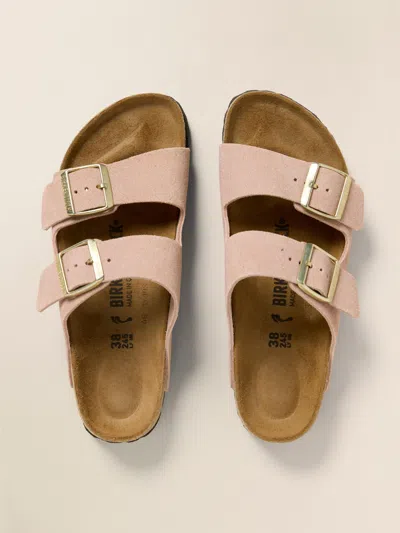 Faherty Birkenstock Suede Arizona Shoes In Light Rose