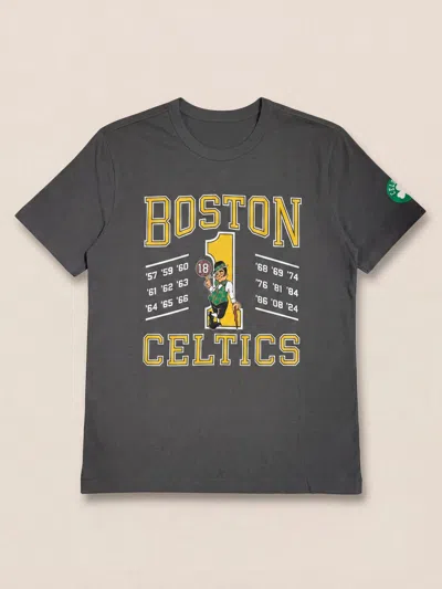 Faherty Boston Celtics Sunwashed T-shirt In Gray