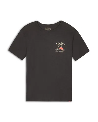 Faherty Boys' Graphic Sun And Wave Cotton Tee - Big Kid In Brown