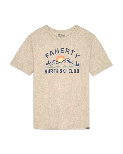 Faherty Boys' Graphic Surf & Ski Club Tee - Big Kid In Gray