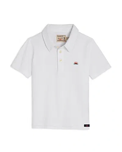 Faherty Boys' Sunwashed Polo - Little Kid, Big Kid In White