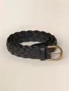 Faherty Braided Belt In Black