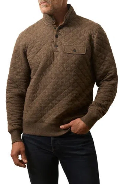 Faherty Brand Epic Quilted Fleece Pullover In Brown