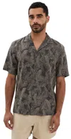 Faherty Short-sleeve Breeze Camp Shirt In Graphite Rainforest