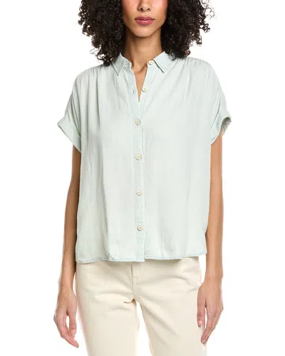 Faherty Breeze Linen-blend Shirt In Blue