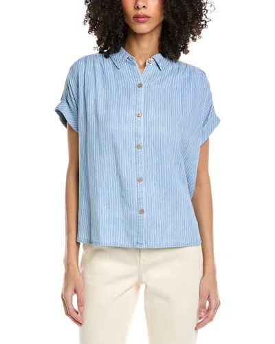 Faherty Breeze Linen-blend Shirt In Multi