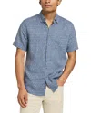 Faherty Breeze Linen-blend Shirt In Green