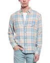 Faherty Breeze Linen-blend Shirt In Multi