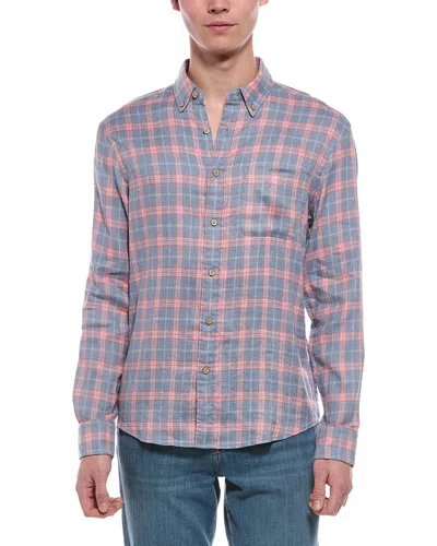 Faherty Breeze Linen-blend Shirt In Purple