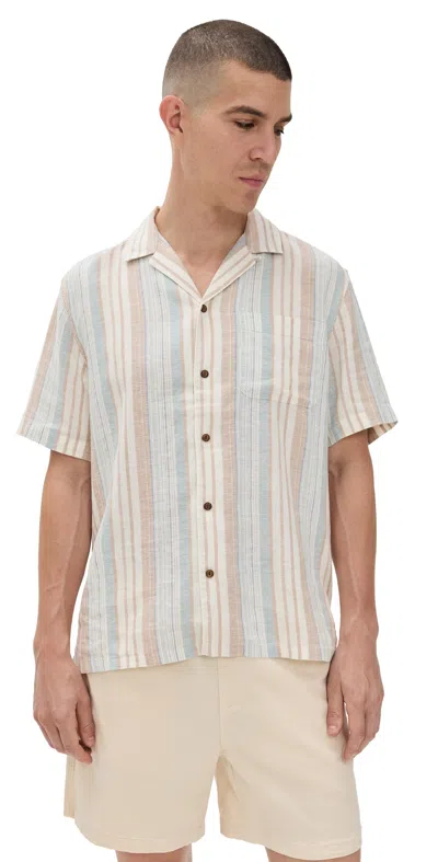 Faherty Breeze Shirt Golden Beach Stripe