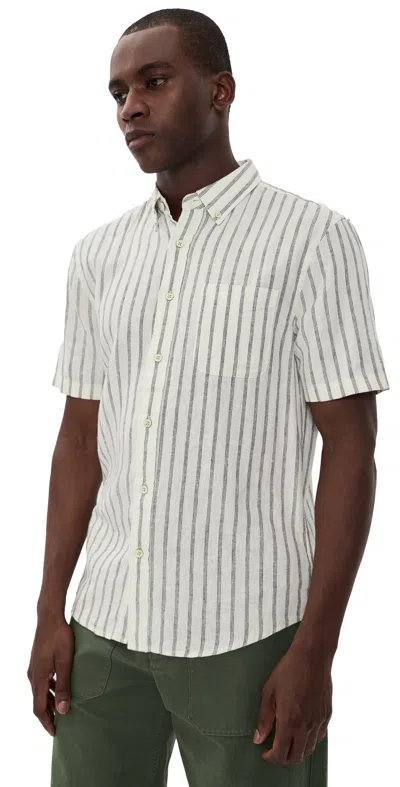 Faherty Breeze Shirt Moonlight Stripe In Multi