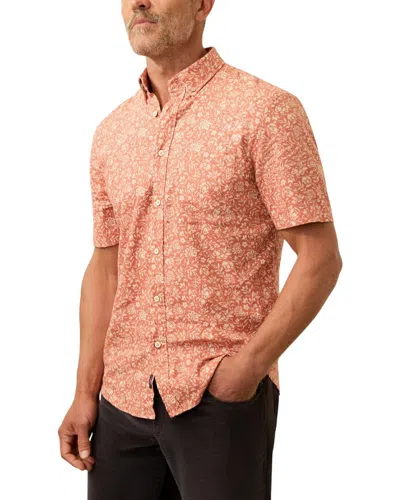 Faherty Breeze Shirt In Orange