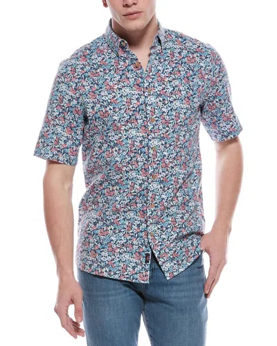 Faherty Breeze Shirt (tall) In Blue