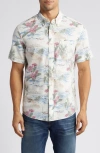 Faherty Breeze Short Sleeve Button-down Shirt In Molokai Scenic Tropical