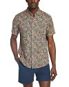 Faherty Breeze Short Sleeve Button-down Shirt In Rose Turquoise Blossom