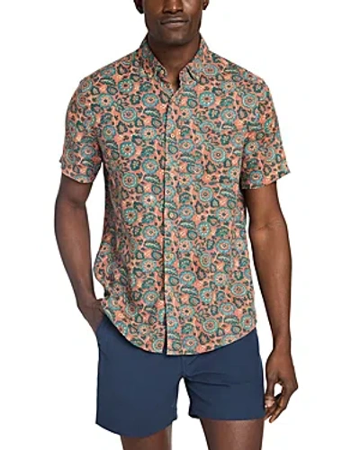 FAHERTY BREEZE SHORT SLEEVE PRINTED BUTTON FRONT SHIRT