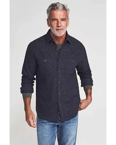 Faherty Brushed Alpine Flannel Shirt In Black