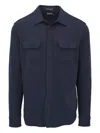 Faherty Buttoned Pocket Shirt In Blue