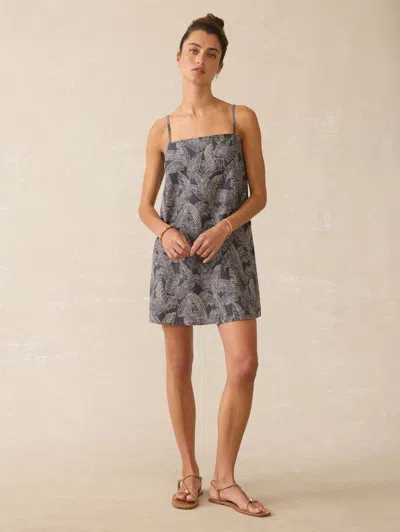Faherty Byron Bay Linen Dress In Gray