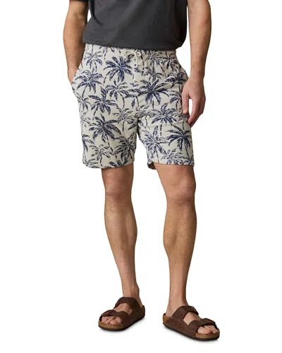 Faherty Cabana 7.5 Terry Towel Palm Tree Sweat Shorts In Blue