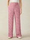 Faherty Cabana Pants In Dusty Rose Banana Leaf