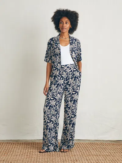 Faherty Cabana Pants In Navy Canopy Floral