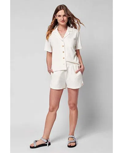 Faherty Cabana Terry Cloth Jacquard Shorts In Tropic Fern