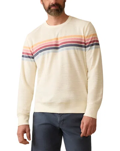 Faherty Cabana Towel Terry Crewneck T-shirt In Neutral