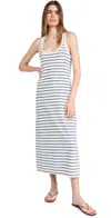 Faherty Cabana Stripe Terry Tank Maxi Dress In Navy Surf Stripe