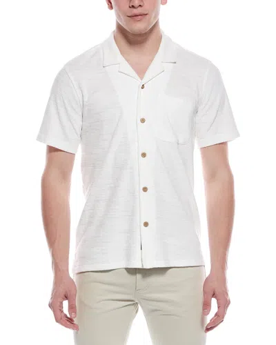 Faherty Cabana Towel Terry Shirt In White