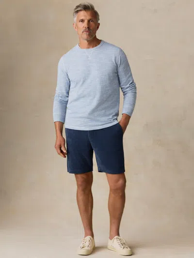 Faherty Cabana Towel Terry Sweatshort In Blue