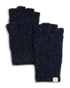 Faherty Cabin Nep Fingerless Gloves In Blue