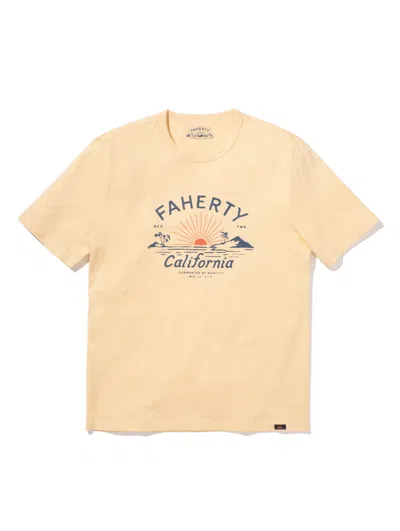 Faherty California Short-sleeve Crew T-shirt In Sunny Days