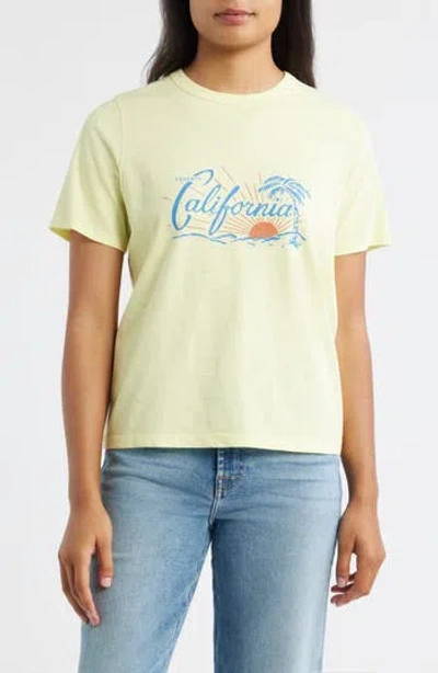 Faherty California Sunwashed Organic Cotton Graphic T-shirt In Yellow