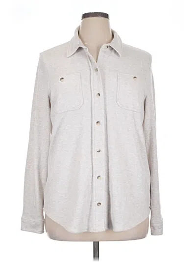 Pre-owned Faherty Cardigan Sweater In Gray