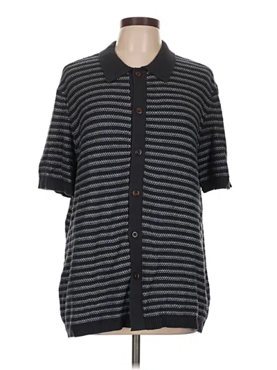 Pre-owned Faherty Cardigan Sweater In Gray
